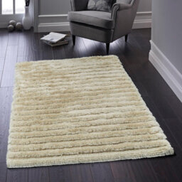 Carved Glamour Natural Plain Shaggy Modern Striped Rug Stain Resistant Rug For Bedroom Living & Dining Room-120Cm X 170Cm - thumbnail 1
