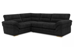 BlissFurniture Ltd Amalfi Claude Right Hand 2 Piece Corner Sofa In Black - thumbnail 1