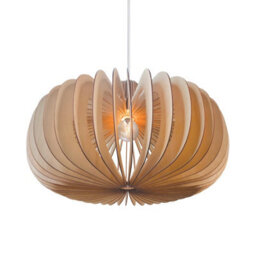 Nordlux Hazo Indoor Pendant Light Brown Wood E27 Slatted - Mains Powered, Ip20 - thumbnail 3