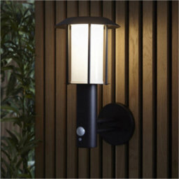 Loops Outdoor Matt Black Wall Light - White Pc Shade - Solar Powered Lamp - Step Dimmable 1.7W Led (Smd 2835) Warm White - thumbnail 4