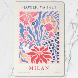 Benjamin Tate Design Milan Flower Market Placemat Coaster Set Wooden Base Limited - thumbnail 2