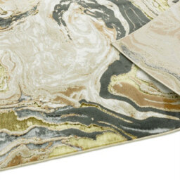 Gold Modern Easy To Clean Abstract Rug For Dining Room Bedroom And Living Room-120Cm X 170Cm - thumbnail 4