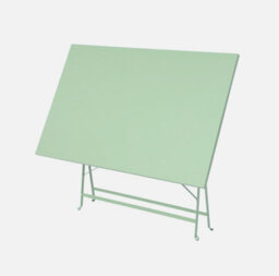 Sweeek - 4-Seater Folding Metal Bistro Garden Table Emilia Sage Green 110X70X72 Cm - thumbnail 2