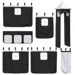 Berkfield Bunk Bed Without Mattress With Slide White And Black 90X200 Cm - thumbnail 6