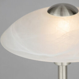 Litecraft Alasbaster Touch Satin Nickel Table Lamp - thumbnail 5