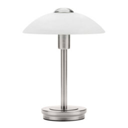 Litecraft Alasbaster Touch Satin Nickel Table Lamp - thumbnail 2