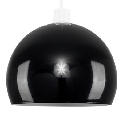 Valuelights Arco Gloss Black Ceiling Shade And Bulb (D)20Cm - image 1