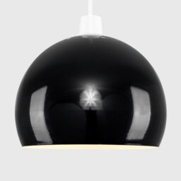 Valuelights Arco Gloss Black Ceiling Shade And Bulb (D)20Cm - thumbnail 3