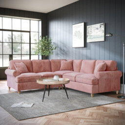 Alfie Plum Large 2X2 Corner Sofa For Living Room - Fully Assembled By Roseland Furniture - thumbnail 2