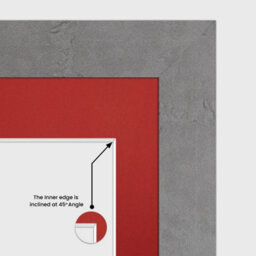 AK Frames 80X70Cm Marble Grey Modern Multi Photo Frame With Crimson Mount - Holds 20 Apertures (18X) 6X4, (2X) 4X4 Photos - thumbnail 7