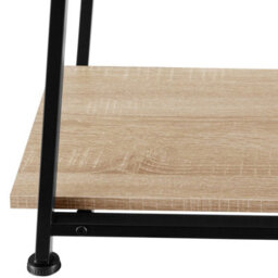 Tectake Desk Paisley - Trapezoidal Frame, Shelf With 2 Storage Compartments 50 Cm - Industrial Wood Light, Oak Sonoma - thumbnail 9