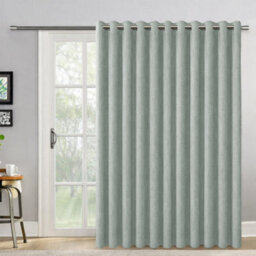 Bedlooms Sage Green Linen Curtain 100% Blackout Thermal Insulated Eyelet Single Curtain Panel 66 X 84 Inches With Tie Back - thumbnail 8