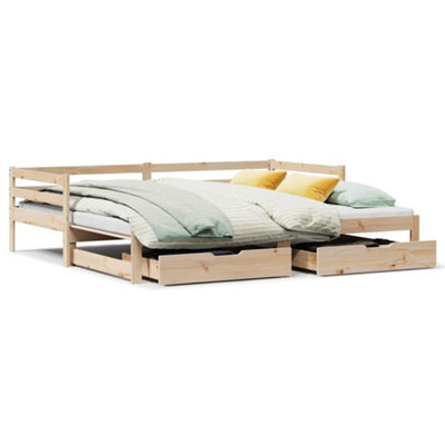 Berkfield Versatile Daybed With Trundle And Drawers Without Mattress 80X200 Cm