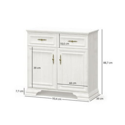 Heze Furniture Irys Sideboard 2 Door 2 Drawers - Anderson Pine - thumbnail 2