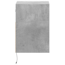 Berkfield Wall-Mounted Bedside Cabinets With Led Lights 2 Pcs Concrete Grey - thumbnail 7