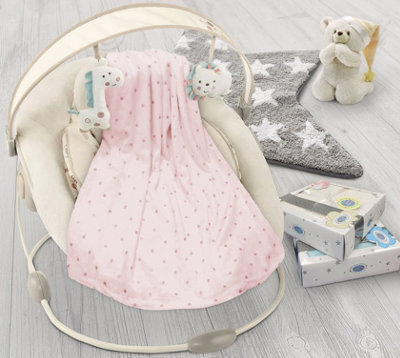 My Little World Gentle Plush Faux Fur Boxed Blanket - Machine Washable And Ideal For Sofa, Bed, Couch, 120Cm X 150Cm - Pink