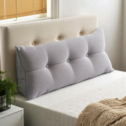 Thehotsale Pearl Gray Bed/sofa Triangular Throw Pillow, Made Of Teddy Bear Plush Fabric, 100Cm X 20Cm X 50Cm. - thumbnail 3