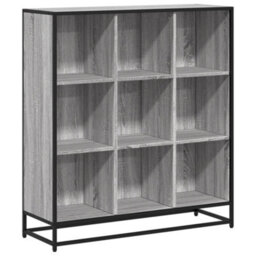 Berkfield Bookcase Grey Sonoma 97.5X33X107.5 Cm Engineered Wood And Metal - thumbnail 2