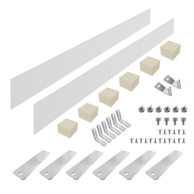 Rinse Bathrooms Smc Riser Kit For Rectangular Shower Tray Up To 1800mm - 2X1800mm White Panels - image 1