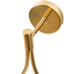 Beliani Wall Lamp, Gold Iron Base With Opal Tear Glass, W22 X D15 X H45Cm - thumbnail 4