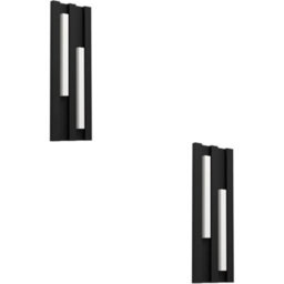 Loops 2 Pack Sleek Modern Black Led Wall Light For Indoor Spaces - Minimalist Design - thumbnail 1