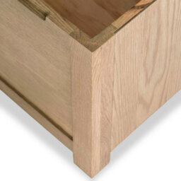 Farro Washed Oak Ottoman Blanket Box - Fully Assembled By Roseland Furniture - thumbnail 7