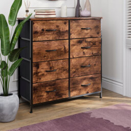 Lassic Vida Designs Chorley 8 Drawer Fabric Ukfr Chest Of Drawers, Rustic Brown - thumbnail 4