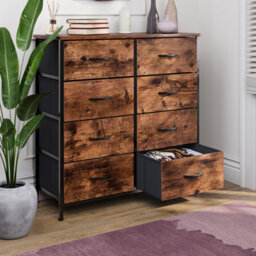 Lassic Vida Designs Chorley 8 Drawer Fabric Ukfr Chest Of Drawers, Rustic Brown - thumbnail 6