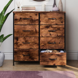 Lassic Vida Designs Chorley 8 Drawer Fabric Ukfr Chest Of Drawers, Rustic Brown - thumbnail 7