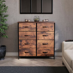 Lassic Vida Designs Chorley 8 Drawer Fabric Ukfr Chest Of Drawers, Rustic Brown - thumbnail 2