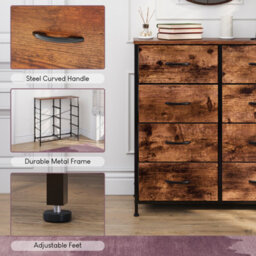 Lassic Vida Designs Chorley 8 Drawer Fabric Ukfr Chest Of Drawers, Rustic Brown - thumbnail 9