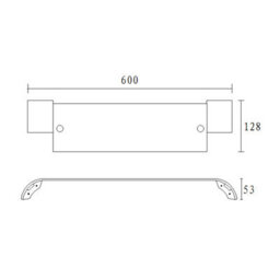 Plum&clay Jenna Bathroom Wall Mounted Chrome Glass Shelf (W)60Cm - thumbnail 2
