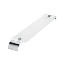 Plum&clay Jenna Bathroom Wall Mounted Chrome Glass Shelf (W)60Cm - thumbnail 1