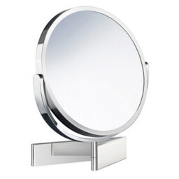 Smedbo Polished Chrome Double Sided Mirror - Wall Mounted Extendable Swing Arm Swivel 7X Magnification Bathroom Makeup Or Shaving