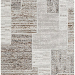 Beige Brown Geometric 8mm Pile Stain-Resistant Rug For Bedroom, Dining Room, Easy To Clean Modern Rug-160Cm X 230Cm - thumbnail 3