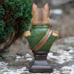 Burgess Alsatian Gentry Bust Resin Sculpture Home Puppy Dog Garden Ornament Outdoor German Shepherd Pet British Gift - thumbnail 5