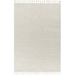 Livabliss Nora-Global Grey Ivory High Pile Fringe Living Dining Bedroom Rug 140 X 200 Cm Easy Care, Non Shedding - thumbnail 1