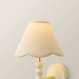 Valuelights Florie Linen Natural Scallop Trim Mini Lamp Shade (D)19Cm - thumbnail 3