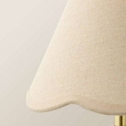 Valuelights Florie Linen Natural Scallop Trim Mini Lamp Shade (D)19Cm - thumbnail 4