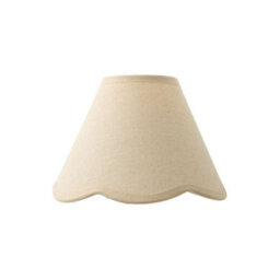 Valuelights Florie Linen Natural Scallop Trim Mini Lamp Shade (D)19Cm - thumbnail 7