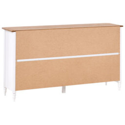 Beliani 2 Door Sideboard Shillington Pine Wood White - thumbnail 7