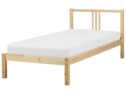 Beliani Everpine 3Ft Eu Single Bed Frame In Light Pine With Slatted Base - Solid Pine With Poplar Details, Matt Finish - thumbnail 3