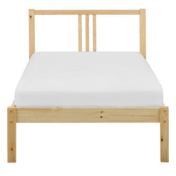 Beliani Everpine 3Ft Eu Single Bed Frame In Light Pine With Slatted Base - Solid Pine With Poplar Details, Matt Finish - thumbnail 1