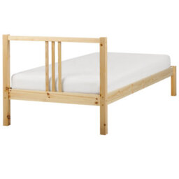 Beliani Everpine 3Ft Eu Single Bed Frame In Light Pine With Slatted Base - Solid Pine With Poplar Details, Matt Finish - thumbnail 5