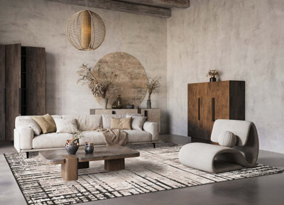Belgravia Living Room Area Rug Metallic Sheen Modern Nexus Design Mocha 120Cm X 170Cm - image 1
