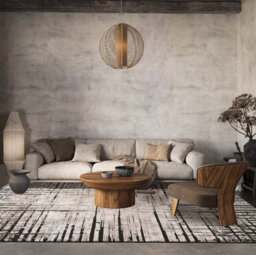 Belgravia Living Room Area Rug Metallic Sheen Modern Nexus Design Mocha 120Cm X 170Cm - thumbnail 3