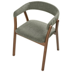Beliani Set Of 2 Dining Chairs Mylo Fabric Dark Brown/ Green - thumbnail 7