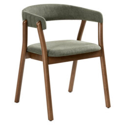 Beliani Set Of 2 Dining Chairs Mylo Fabric Dark Brown/ Green - thumbnail 4