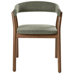 Beliani Set Of 2 Dining Chairs Mylo Fabric Dark Brown/ Green - thumbnail 5