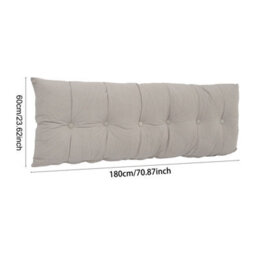 Darphe Dark Grey Washable Upholstered Chenille Headboard Pillow 180Cm W X 60Cm H - thumbnail 8